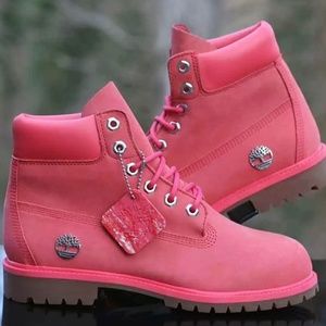 Pink Timberland Waterproof Boots / Junior Size 5.5